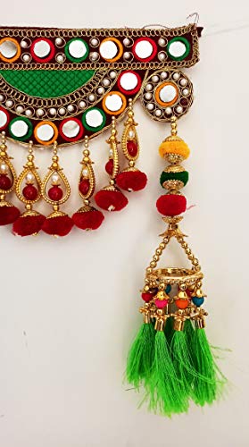 MangalFashions Handmade Door Hanging/ Bandarwal/ Toran/ Bandhanwar for Main Door, (Length: 3 Feet Multicolor) Multi Zula Pearl Plastic Beads Mangal Fashions | Indian Home Decor and Craft