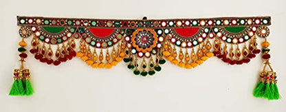 MangalFashions Handmade Door Hanging/ Bandarwal/ Toran/ Bandhanwar for Main Door, (Length: 3 Feet Multicolor) Multi Zula Pearl Plastic Beads Mangal Fashions | Indian Home Decor and Craft