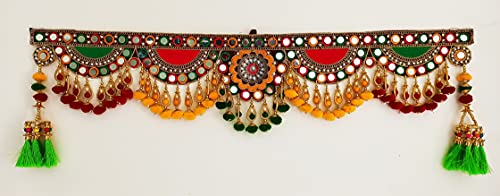 MangalFashions Handmade Door Hanging/ Bandarwal/ Toran/ Bandhanwar for Main Door, (Length: 3 Feet Multicolor) Multi Zula Pearl Plastic Beads Mangal Fashions | Indian Home Decor and Craft
