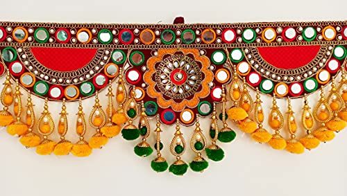 MangalFashions Handmade Door Hanging/ Bandarwal/ Toran/ Bandhanwar for Main Door, (Length: 3 Feet Multicolor) Multi Zula Pearl Plastic Beads Mangal Fashions | Indian Home Decor and Craft