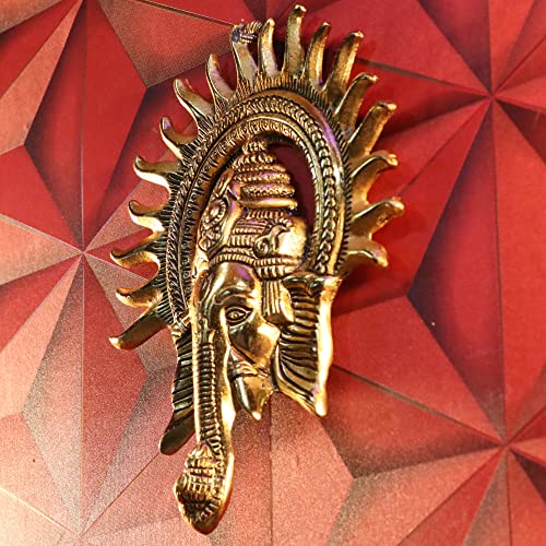 MangalFashions Lord Ganesha Metal Wall Hanging Sculpture | Lucky Feng Shui Wall Decor for Your Home, Office, Return Gifts and Occasions Mangal Fashions | Indian Home Decor and Craft