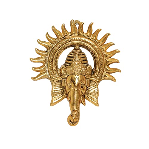 MangalFashions Lord Ganesha Metal Wall Hanging Sculpture | Lucky Feng Shui Wall Decor for Your Home, Office, Return Gifts and Occasions Mangal Fashions | Indian Home Decor and Craft