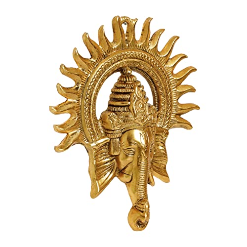 MangalFashions Lord Ganesha Metal Wall Hanging Sculpture | Lucky Feng Shui Wall Decor for Your Home, Office, Return Gifts and Occasions Mangal Fashions | Indian Home Decor and Craft