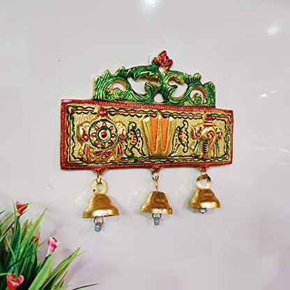 MangalFashions Tirupati Balaji Shankh Chakra Namah Door / Wall Metal Hanging for Home Temple, Mandir, Office, Showpiece, Return Gift (Multicolor) Mangal Fashions | Indian Home Decor and Craft