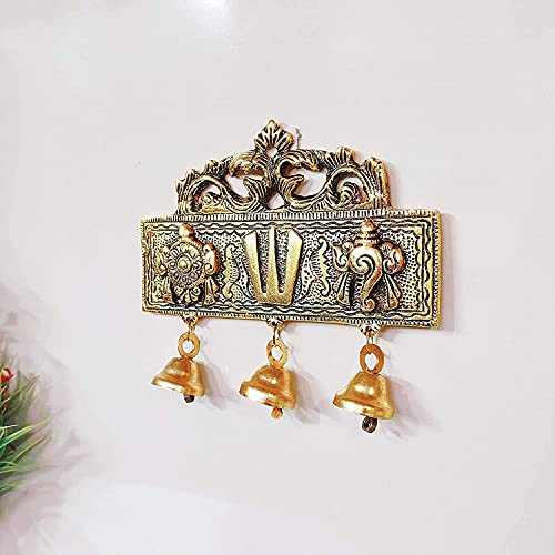 MangalFashions Tirupati Balaji Shankh Chakra Namah Indian Door / Wall Metal Hanging for Home Temple, Mandir, Office, Showpiece, Return Gift Items Mangal Fashions | Indian Home Decor and Craft