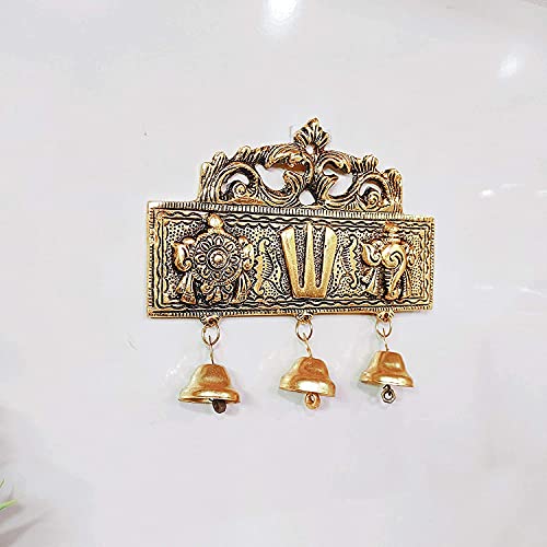 MangalFashions Tirupati Balaji Shankh Chakra Namah Indian Door / Wall Metal Hanging for Home Temple, Mandir, Office, Showpiece, Return Gift Items Mangal Fashions | Indian Home Decor and Craft