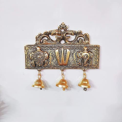 MangalFashions Tirupati Balaji Shankh Chakra Namah Indian Door / Wall Metal Hanging for Home Temple, Mandir, Office, Showpiece, Return Gift Items Mangal Fashions | Indian Home Decor and Craft
