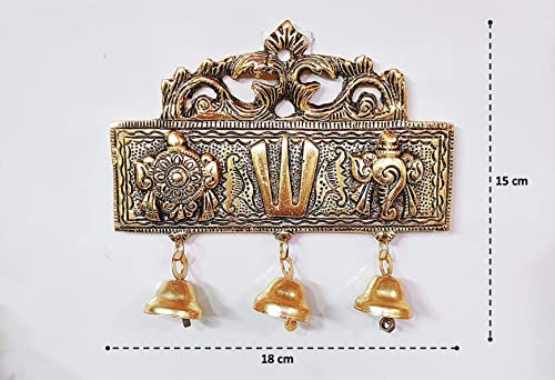 MangalFashions Tirupati Balaji Shankh Chakra Namah Indian Door / Wall Metal Hanging for Home Temple, Mandir, Office, Showpiece, Return Gift Items Mangal Fashions | Indian Home Decor and Craft