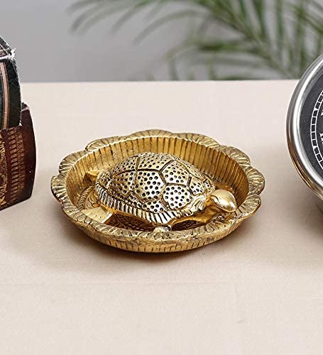 MangalFashions Tortoise on Plate (Metal) Vastu Feng Shui kachua Yantra for Good Luck and Gifting Mangal Fashions | Indian Home Decor and Craft