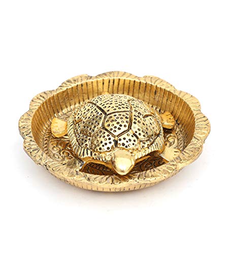 MangalFashions Tortoise on Plate (Metal) Vastu Feng Shui kachua Yantra for Good Luck and Gifting Mangal Fashions | Indian Home Decor and Craft