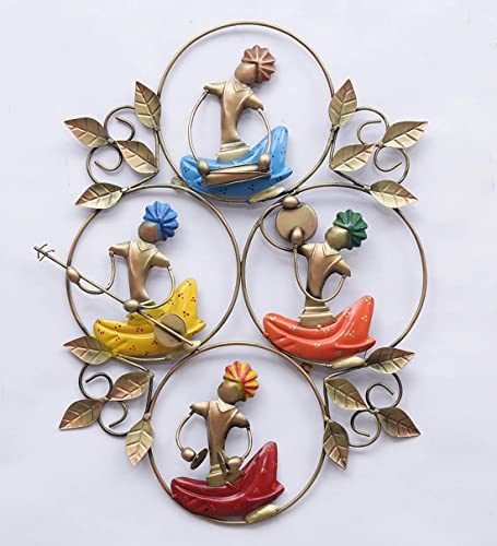 Marwari Music Frame Metal Wall Hanging Home Décor (Multicolor, 24 x 20 Inch) Mangal Fashions | Indian Home Decor and Craft