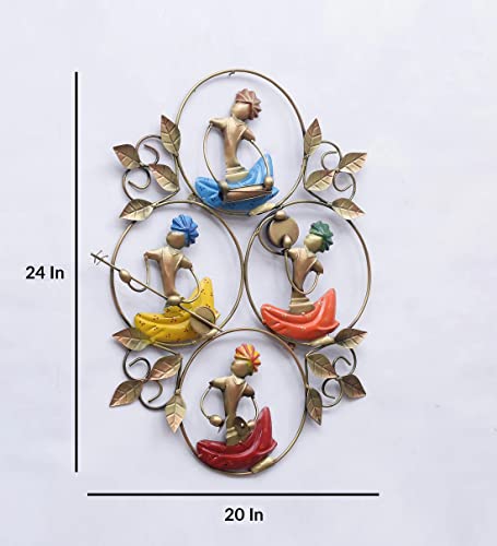 Marwari Music Frame Metal Wall Hanging Home Décor (Multicolor, 24 x 20 Inch) Mangal Fashions | Indian Home Decor and Craft