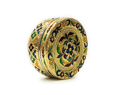 Meenakari Steel Container Box for Return Gifts (10.5 x 10.5 x 5.5 cm) (Pack of 1, 2, 4, 8 and 12 Boxes) Mangal Fashions | Indian Home Decor and Craft