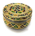 Meenakari Steel Container Box for Return Gifts (10.5 x 10.5 x 5.5 cm) (Pack of 1, 2, 4, 8 and 12 Boxes) Mangal Fashions | Indian Home Decor and Craft