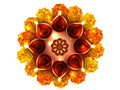Mogra Rangoli Diya Wall / Floor Waterproof and Durable Sticker (LG Vinyl, 40 X 40 cm) Mangal Fashions | Indian Home Decor and Craft