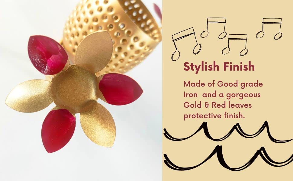 Moon Gold Tealight Candle Holder | Tabletop & Hanging | Votive & Tea Light Stand Mangal Fashions | Indian Home Decor and Craft