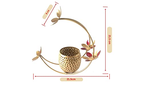 Moon Gold Tealight Candle Holder | Tabletop & Hanging | Votive & Tea Light Stand Mangal Fashions | Indian Home Decor and Craft