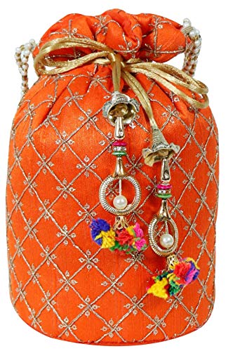 (Pack of 10) Women's Potli Bag Combo (Multicolor) Mangal Fashions | Indian Home Decor and Craft