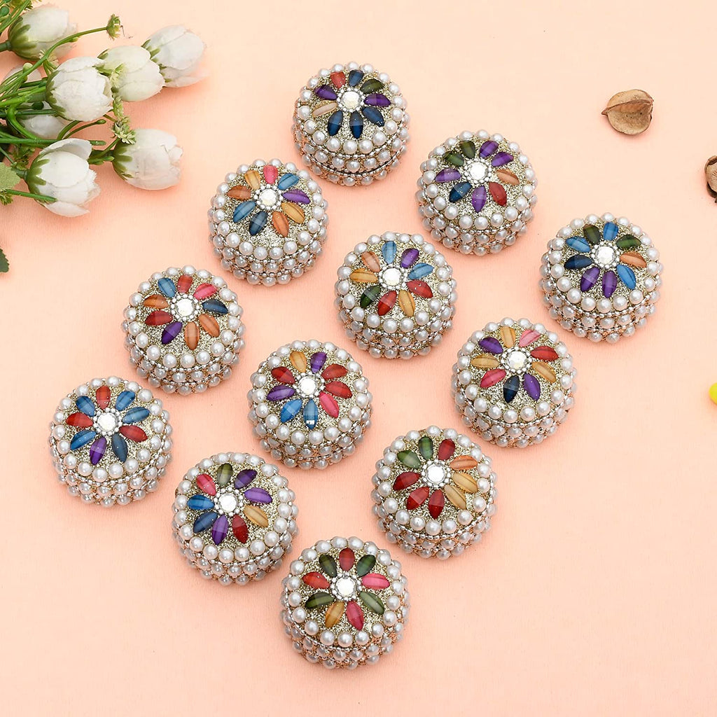 Pack of 12 - Aluminum Sindoor Daani, Kumkum Box Bharani Wedding Return Gifts Mangal Fashions | Indian Home Decor and Craft