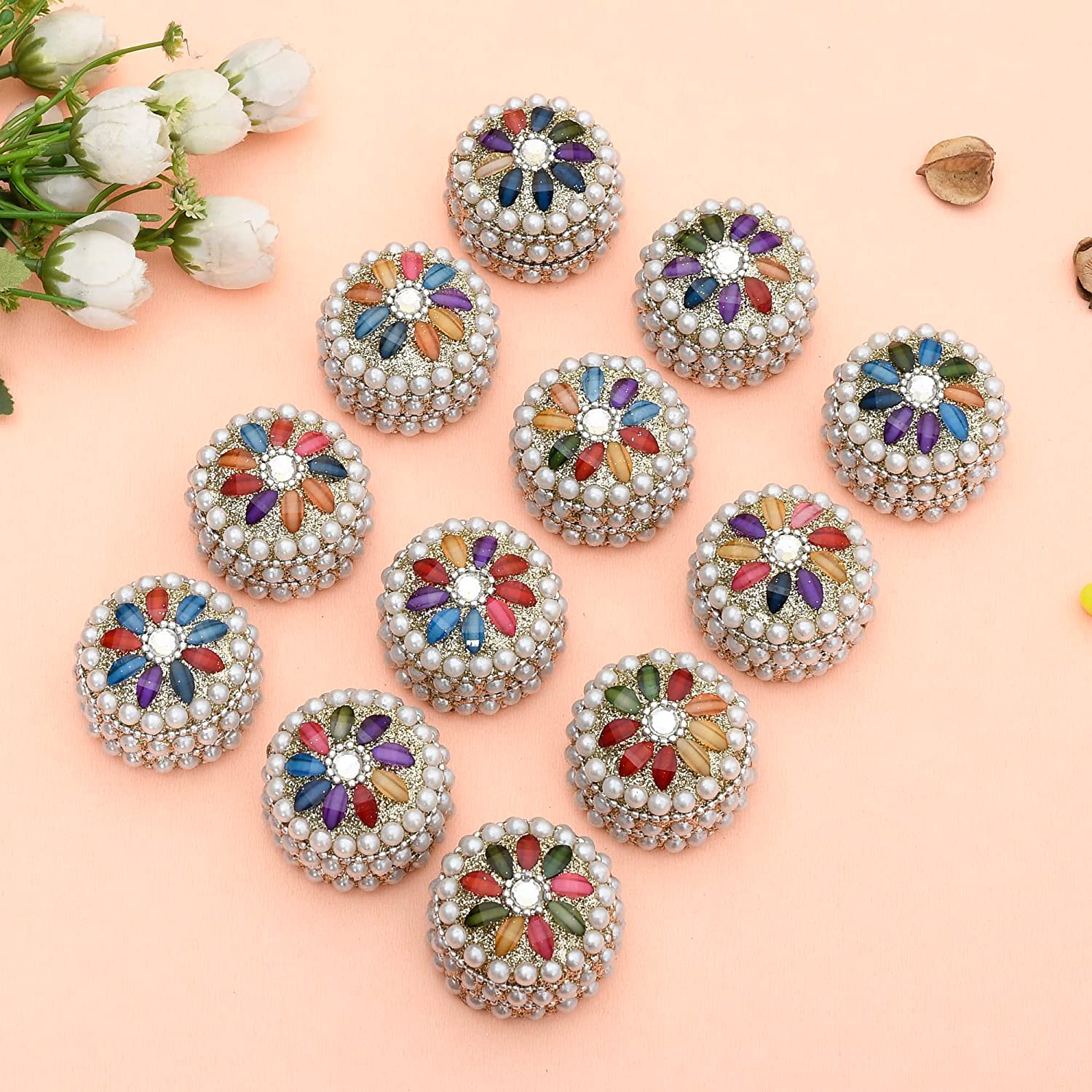 Pack of 12 - Aluminum Sindoor Daani, Kumkum Box Bharani Wedding Return Gifts Mangal Fashions | Indian Home Decor and Craft