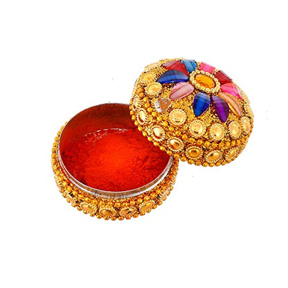(Pack of 12 Pieces) Aluminum Sindoor Daani, Kumkum Box Bharani Wedding Return Gifts Mangal Fashions | Indian Home Decor and Craft