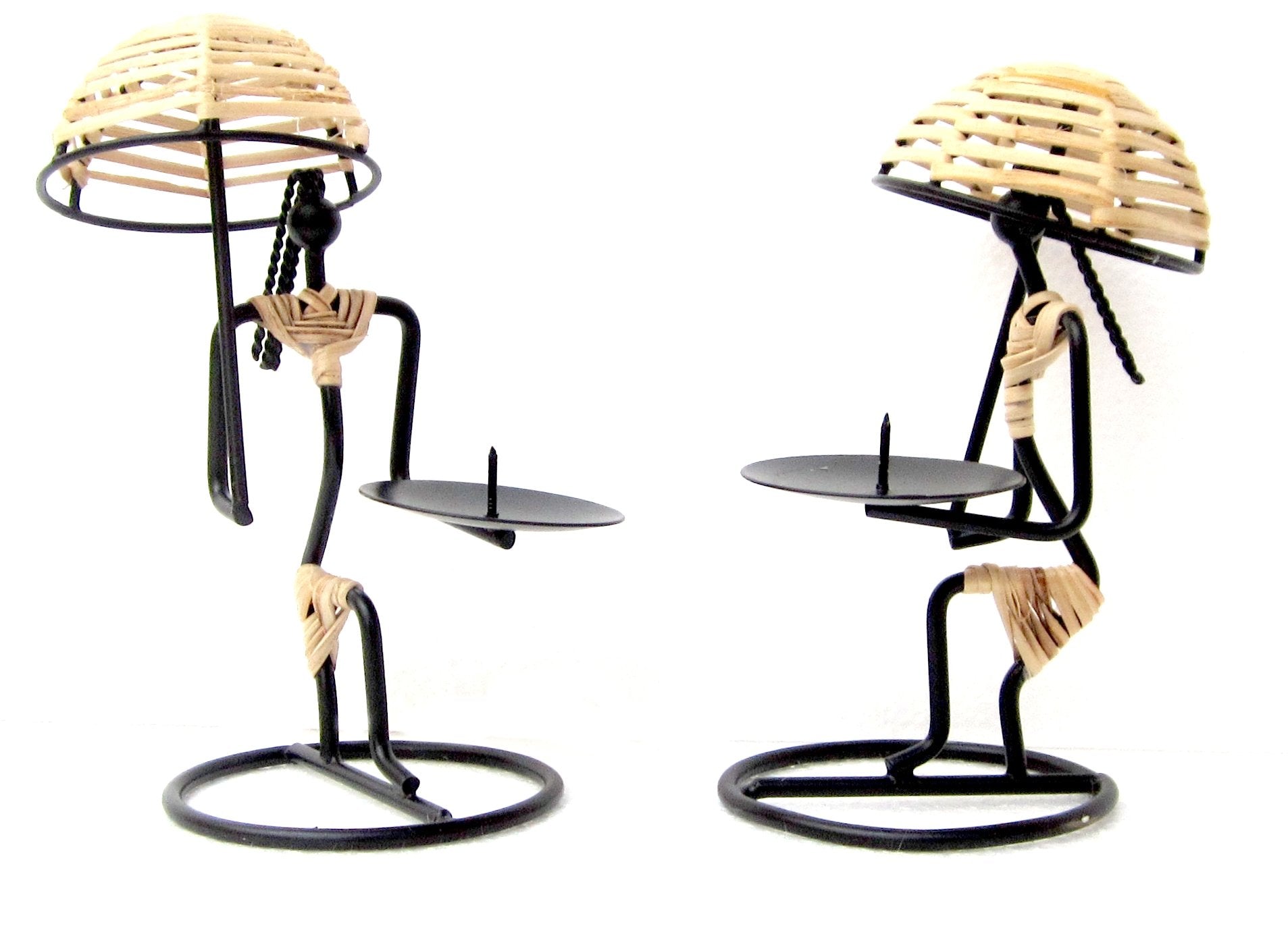 Pack of 2 - Beach Side Couple Tealight Candle Holders Mangal Fashions | Indian Home Decor and Craft