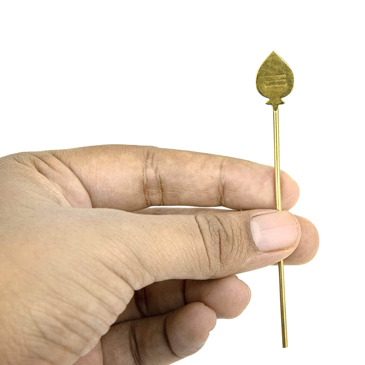 (Pack of 2) Golden Brass Lord Murugan Vel for Pooja Brass Vel (Size 8.5 cm / 3.2 inch) Mangal Fashions | Indian Home Decor and Craft