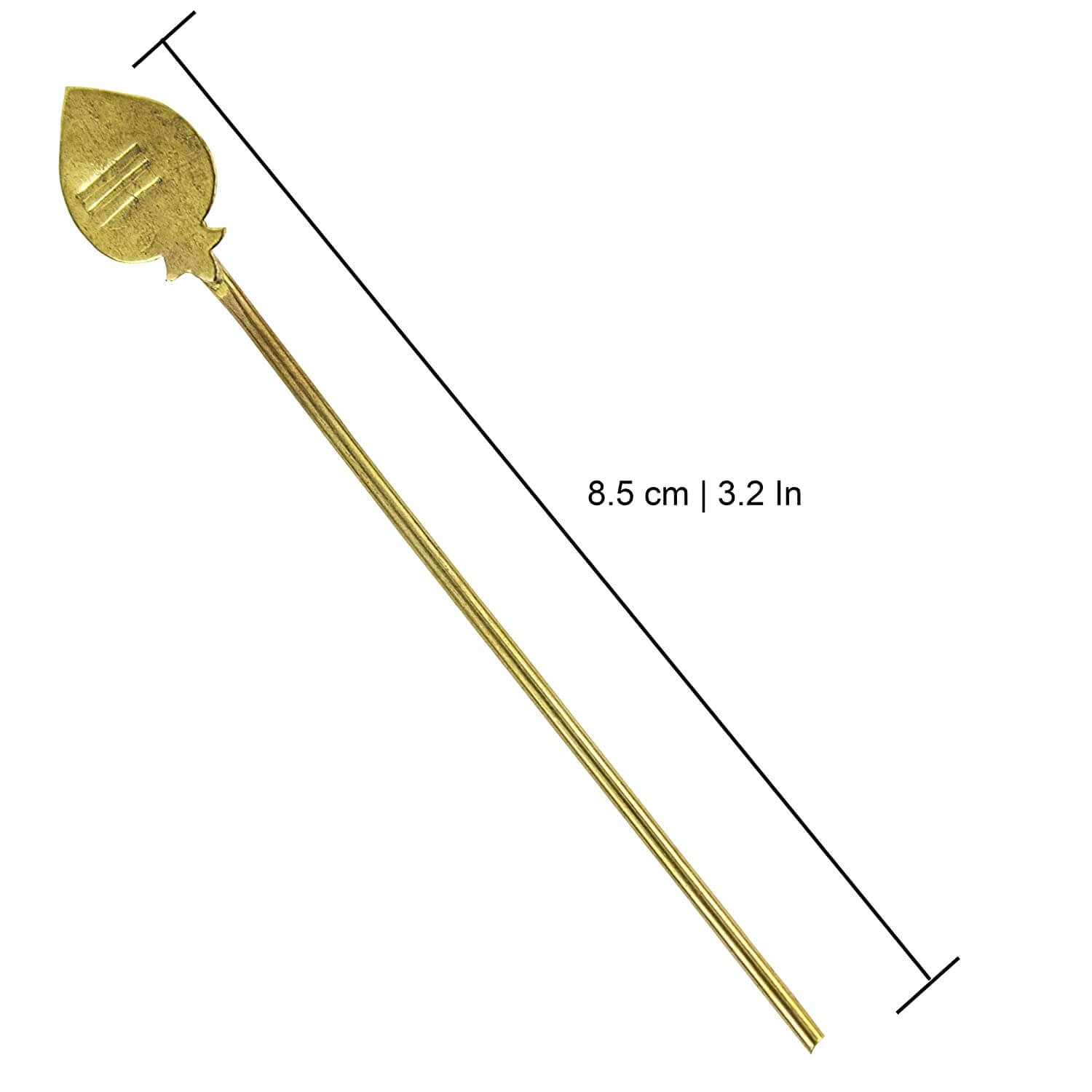 (Pack of 2) Golden Brass Lord Murugan Vel for Pooja Brass Vel (Size 8.5 cm / 3.2 inch) Mangal Fashions | Indian Home Decor and Craft