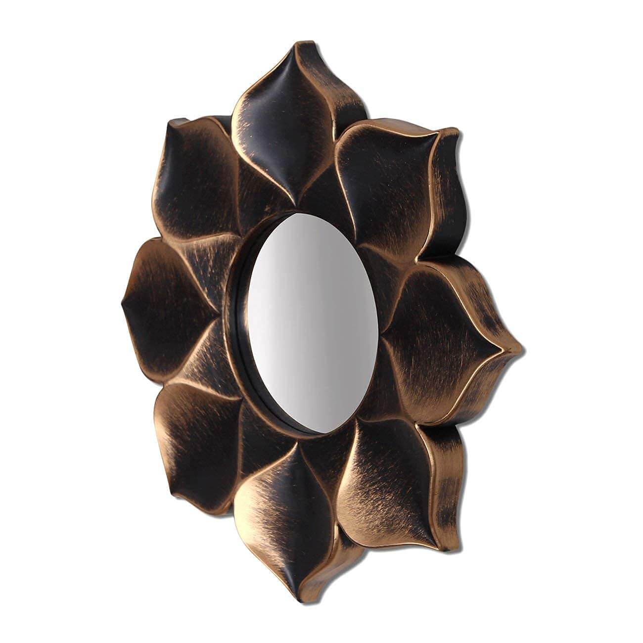 Pack of 3 - Lotus Petal Decorative Wall Mirror for Home & Decoration (Size - 9 x 9 inch) Mangal Fashions | Indian Home Decor and Craft