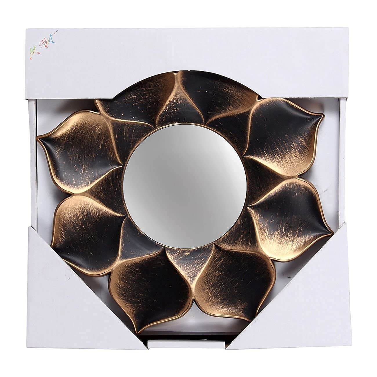 Pack of 3 - Lotus Petal Decorative Wall Mirror for Home & Decoration (Size - 9 x 9 inch) Mangal Fashions | Indian Home Decor and Craft