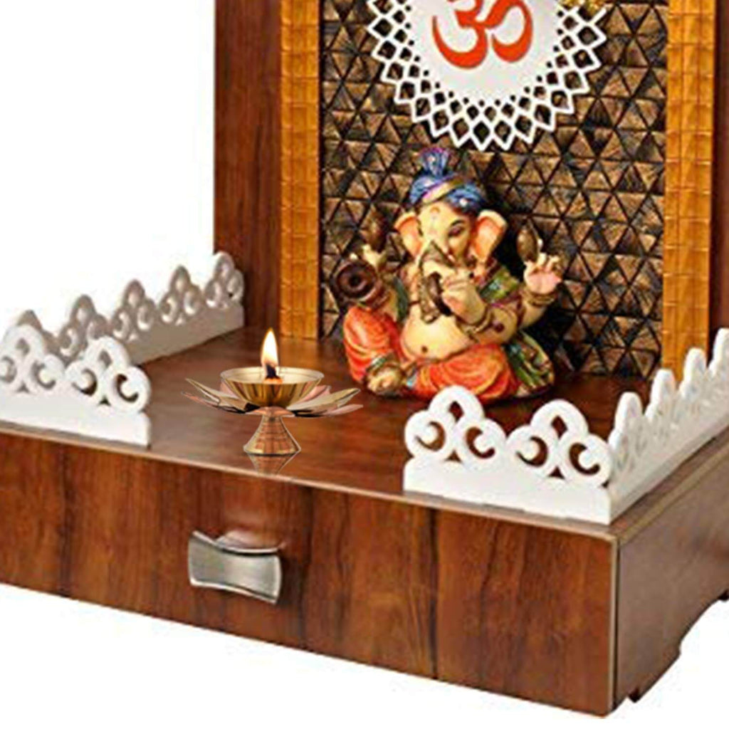 Set of 12 Brass Diya for Puja - Diyas Lamp Lotus Shape - Deepak for Pooja, Return Gifts (3 X 3 X 1.5 Inch) Mangal Fashions | Indian Home Decor and Craft