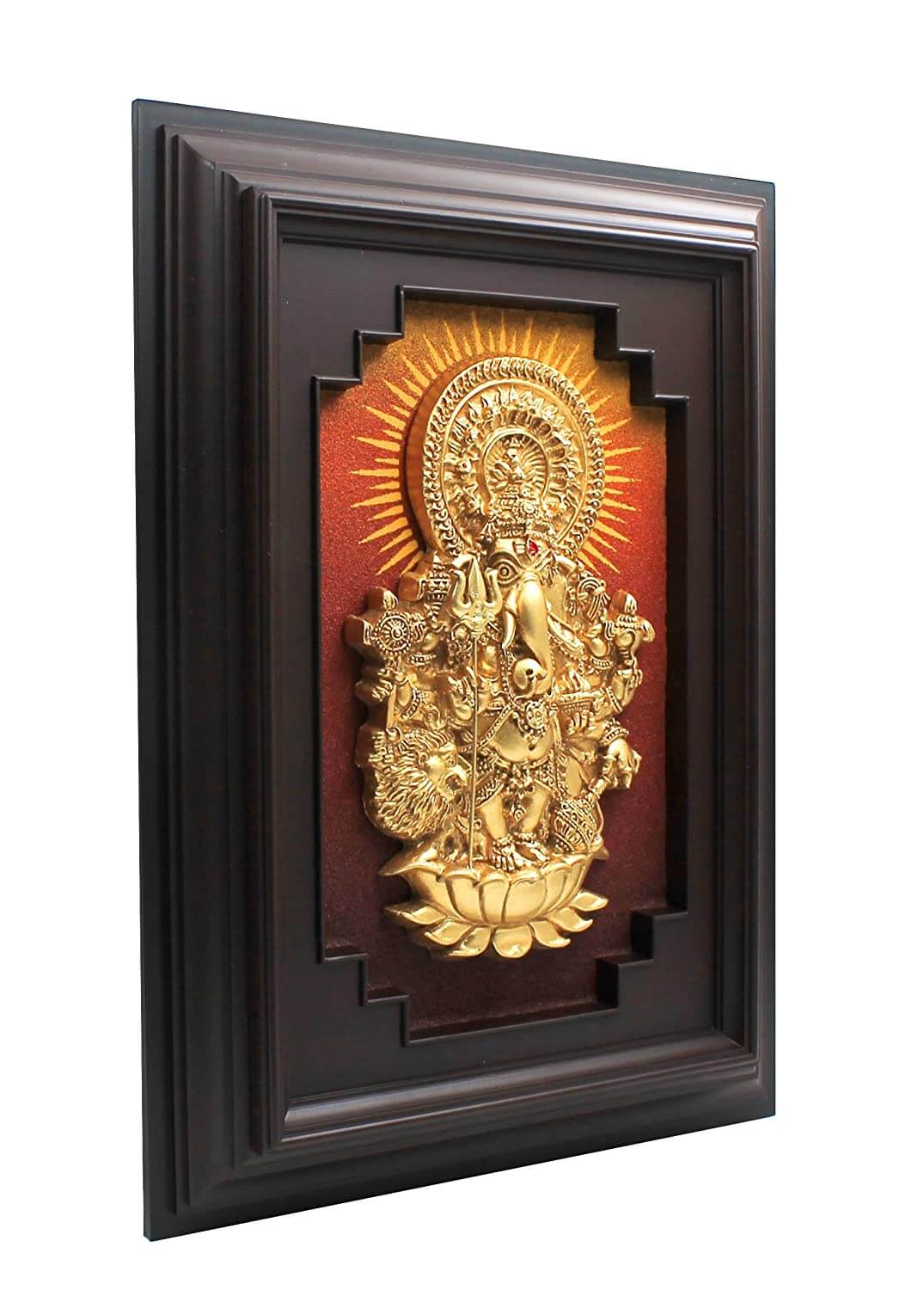 Sri Shuba Drishti Ganapathy / Ganesha for Home Entrance Wall Hanging Idol, (Fiber/Resin, 10 x 14 inch, Brown) Mangal Fashions | Indian Home Decor and Craft