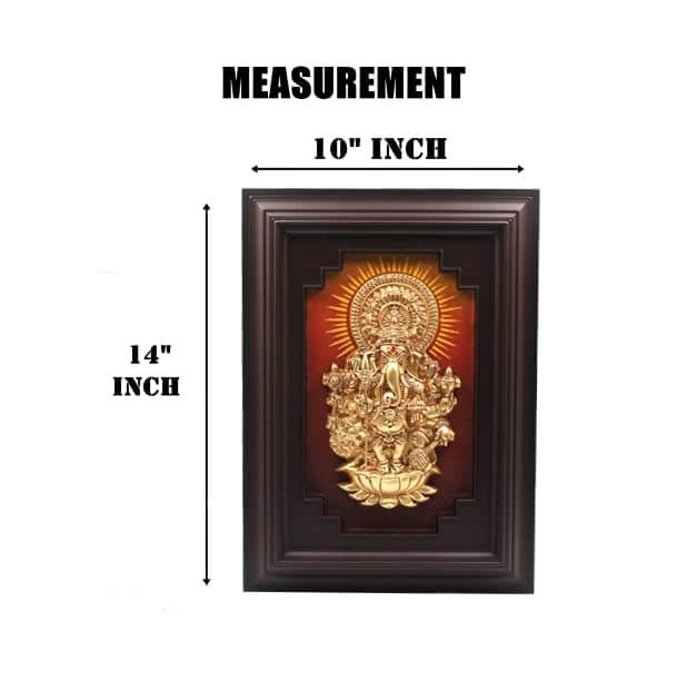 Sri Shuba Drishti Ganapathy / Ganesha for Home Entrance Wall Hanging Idol, (Fiber/Resin, 10 x 14 inch, Brown) Mangal Fashions | Indian Home Decor and Craft