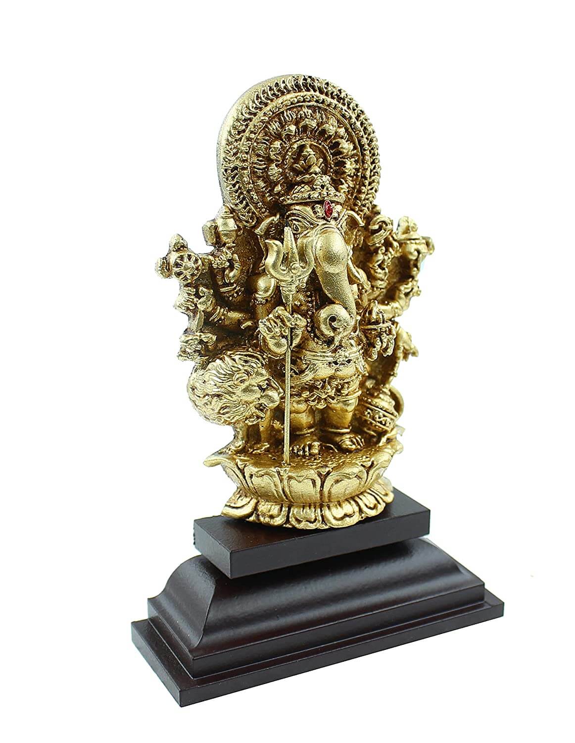 Sri Shubha Drishti Ganapathy / Ganesha Idol for Home Entrance, 5 Inch (Gold and Brown, Fiber Resin) Mangal Fashions | Indian Home Decor and Craft
