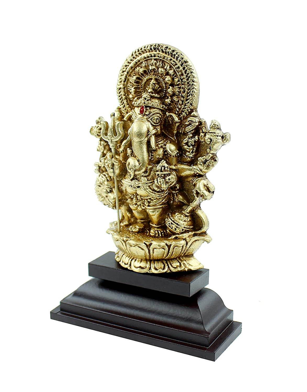Sri Shubha Drishti Ganapathy / Ganesha Idol for Home Entrance, 5 Inch (Gold and Brown, Fiber Resin) Mangal Fashions | Indian Home Decor and Craft