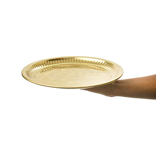 Traditional Handcrafted Brass Puja Pooja Thali / Aarti Bartan Plate set for All Occasions Mangal Fashions | Indian Home Decor and Craft