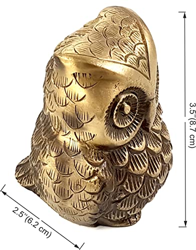 Vintage Brass Owl Showpiece for Home Decor (650 Grams) Mangal Fashions | Indian Home Decor and Craft
