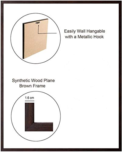 Wood Shri Shuba Drishti Ganapathy / Ganesha for Entrance and Wall Hanging Photo Frame (8 Inch x 12 Inch), Multicolour Mangal Fashions | Indian Home Decor and Craft